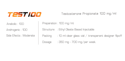 Ironpharma Test 100 Testosterone Propionate 100mg/ml - Image 2