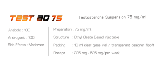 Ironpharma Test aq 75 Testosterone Suspension 75mg/ml - Image 3