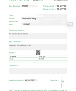 Alternative view of Tirzepatide Peptide 20mg – Research Grade GIP/GLP-1 Analog