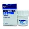 Cabergoline Dostinex 0.5 mg 8 tablets ( shipping without box or with different box ) control your prolactin